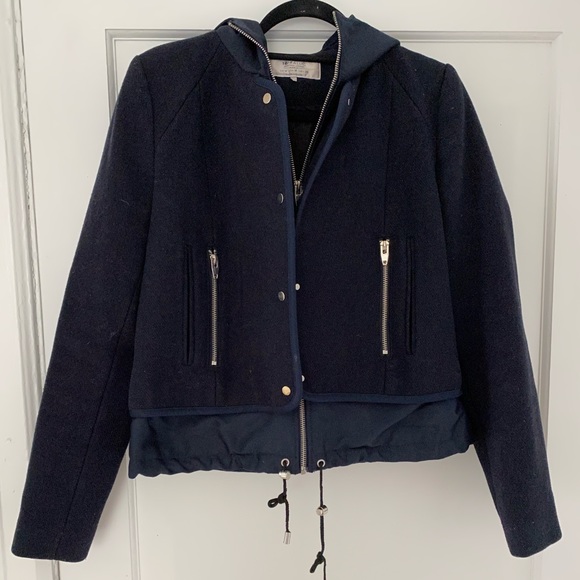 Zara Jackets & Blazers - ZARA navy wool jacket